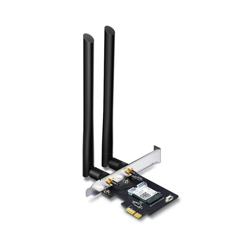 PCI-E TP-Link ARCHER-T5E AC1200 Wi-Fi Bluetooth 4.2, 867Mbps at 5 GHz + 300Mbps at 2.4 GHz, Include High Gain Antennas, 2x2 MIMO, LP and FH Bra