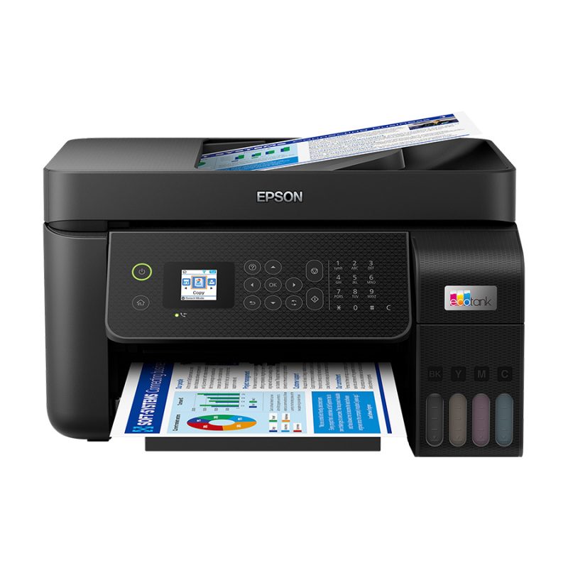 Printer EPSON EcoTank L5290 print/copy/scan/fax.Rezolucija 5760 x1440 dpi. 33str/min Monokrom. 15str/min Colour.USB, WiFi, WiFi Direct.LAN. tinte 103