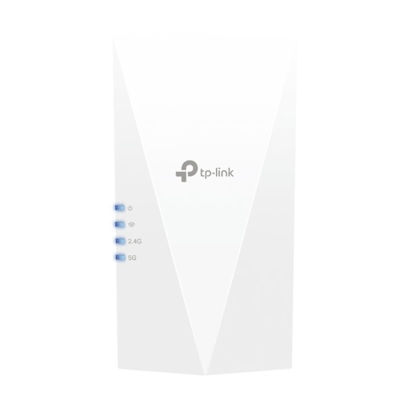 TP-Link RE500X AX1500 Wi-Fi 6 Range Extender, 300 Mbps at 2.4 GHz + 1201 Mbps at 5 GHz, 2 × Internal Antennas, 1 × Gigabit Port, Broadcom 1.5GHz Tri-C