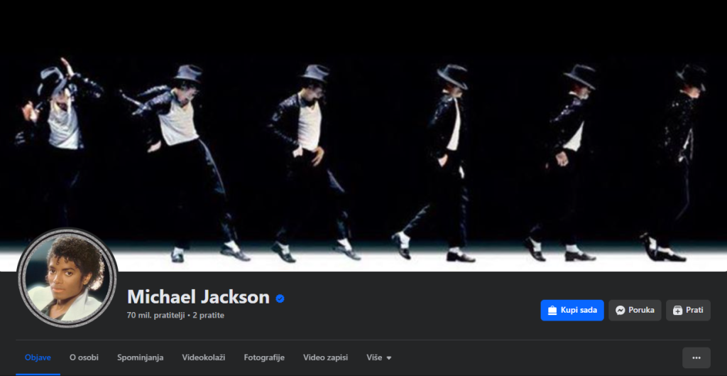 facebook stranica michael jacksona