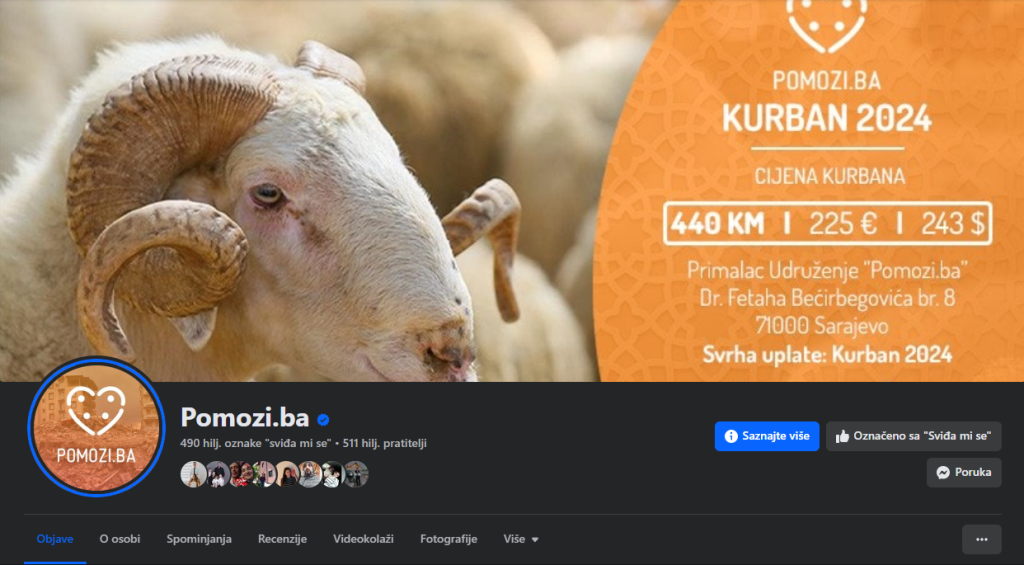 facebook stranica pomozi-ba