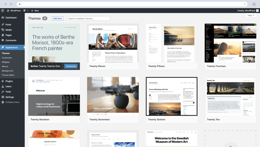 wordpress ustvarjanje spletne strani